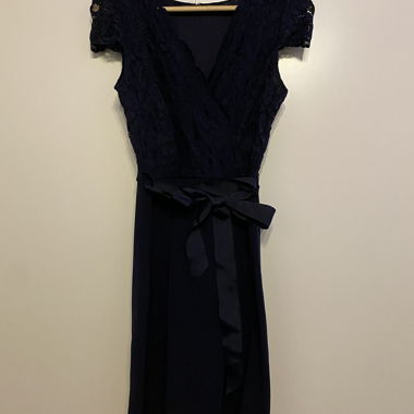 Robe en dentelle Morgan bleue, taille 34