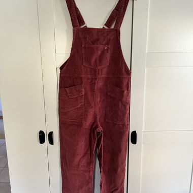 Pink corduroy dungarees