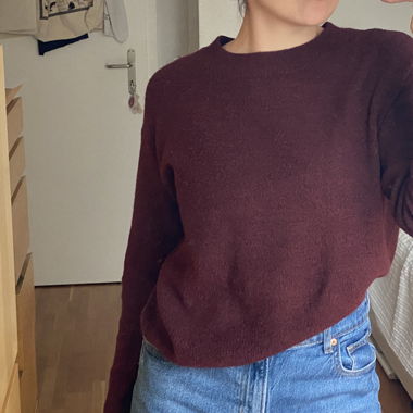 H&M Pullover Gr. XS, weinrot, kuschelig