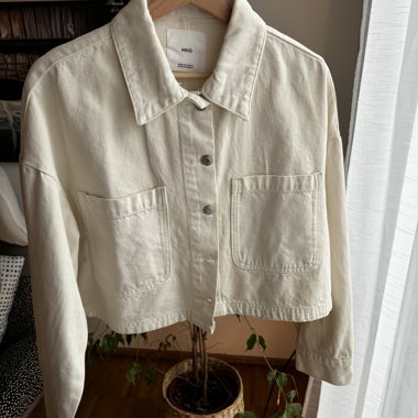Weisse Jeansjacke, ungetragen