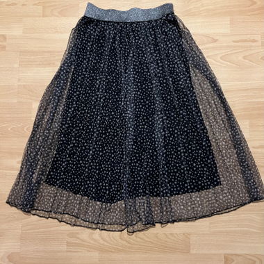 Tulle skirt with heart pattern