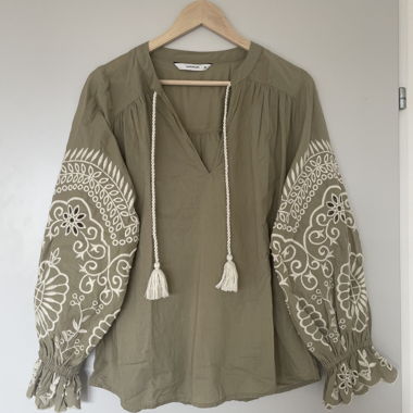 Khaki blouse