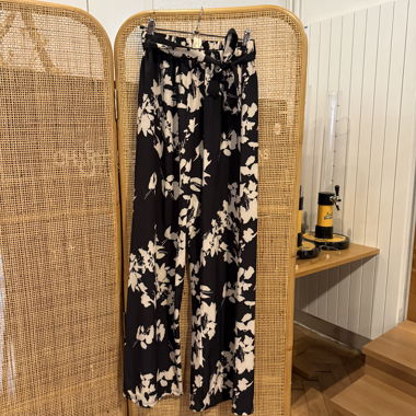 Pantalon fluide motif florale 