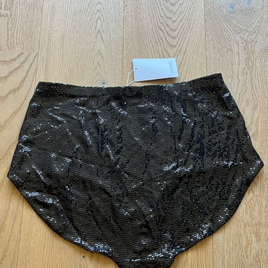 Black sequin hotpants