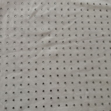 Top côtelé blanc avec strass