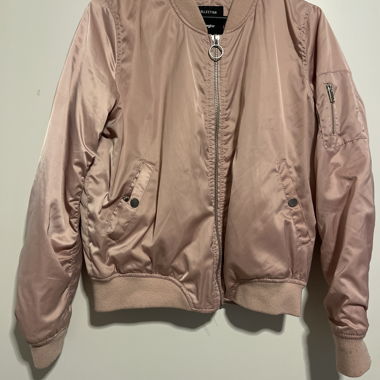 Bomber rosa satinato