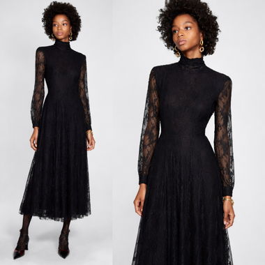 Abito nero in pizzo