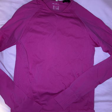 Top sport manica lunga rosa Taglia M