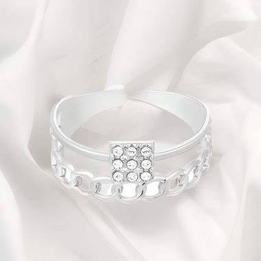 Sparkling Elegance Ring - Silver (Adjustable)
