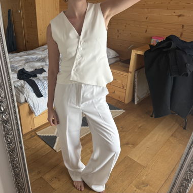 Set Weste-Hose weiss