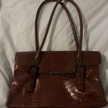 Vintage Disser Croc Leather Bag Y2K / Office Siren