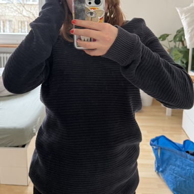 Maglione in maglia blu scuro