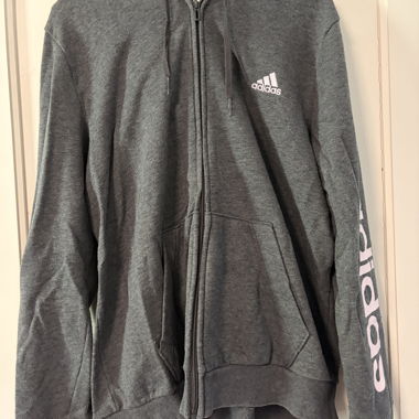 Felpa con cappuccio Adidas grigia