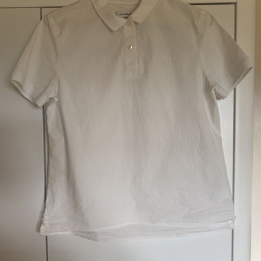 Lacoste white cotton polo shirt size 38
