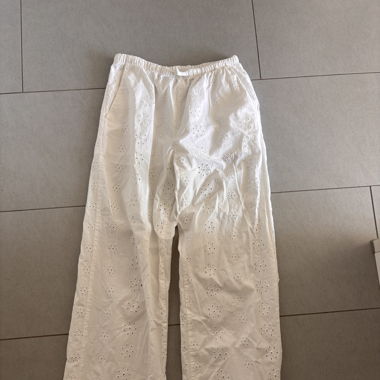 leinenhose mit blumenmuster