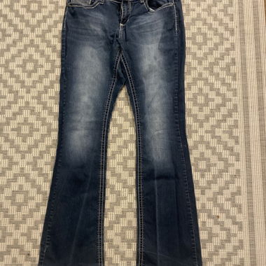 Dark blue bootcut jeans