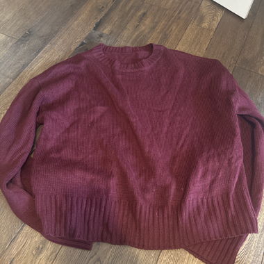 Burgundy Knit Sweater