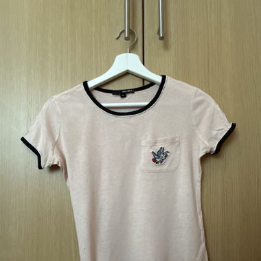 T-shirt crop top rose