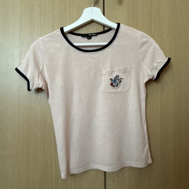 T-shirt crop top rose
