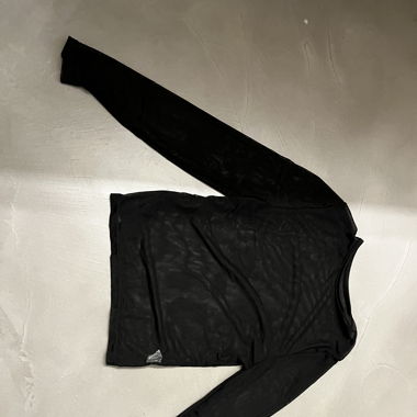 Transparentes nylon langarm shirt