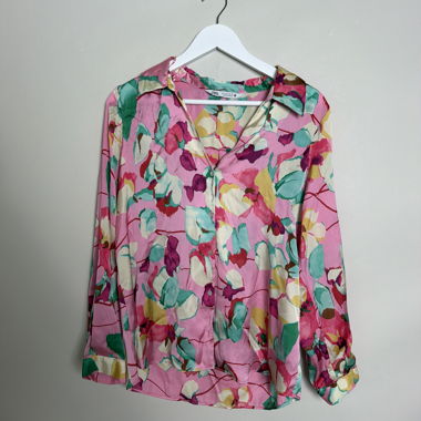 Zara Blumen-Satinbluse