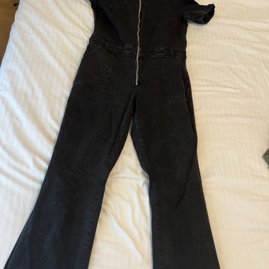 Black Zipped Jumpsuit