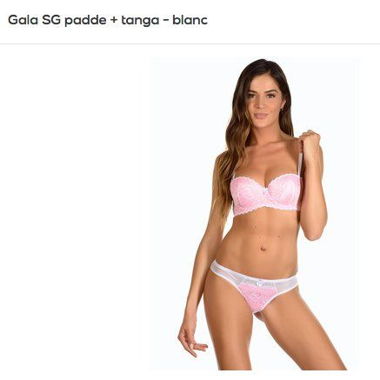 Gala SG padde & Tanga - Pink & Weiss - 75C CH/M