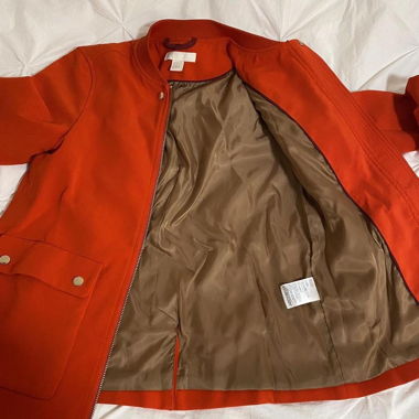 orange red long blazer coat (neu!!)