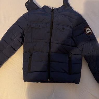 Doudoune bleue Marc Jacobs avec capuche enfant