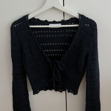 Dunkelblauer Strick-Cardigan