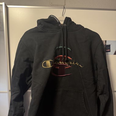 Supreme x Champion Hooded Sweatshirt schwarz