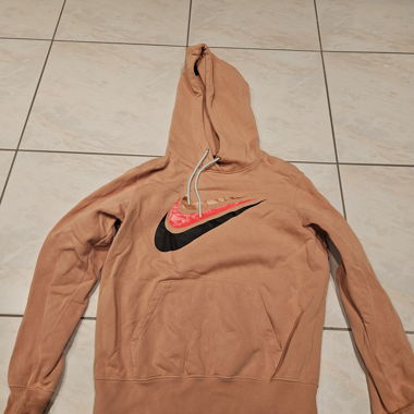 Nike beige logo hoodie