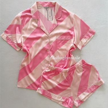 Set pigiama a righe VS Pink Taglia S/piccola M