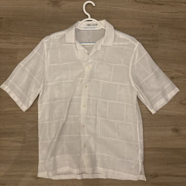 Camicia bianca a maniche corte - camicia in lino