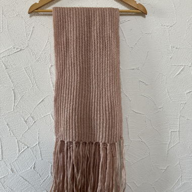 rose beige Knit Scarf