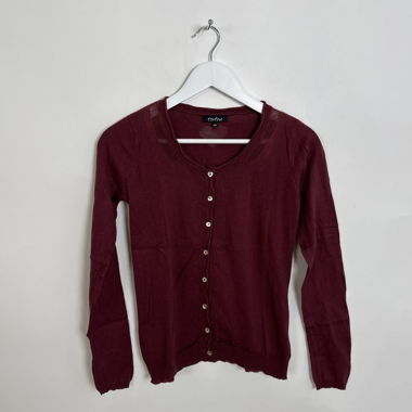 Cardigan tricot bordeaux XS