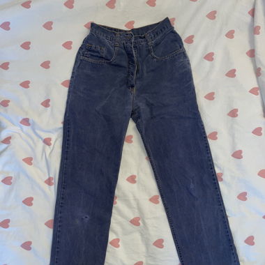 Vintage high-waisted straight-leg