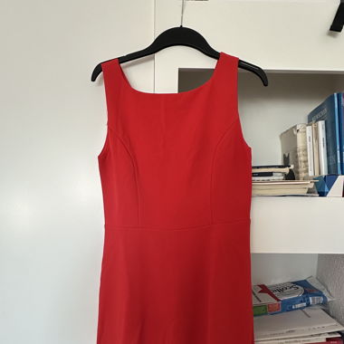 Red Mini Dress boat neck/L