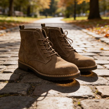 Braune Schnürstiefeletten