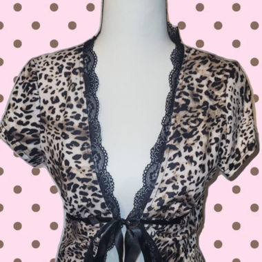 Leopard-Print Knotenträger Top im Butterfly-Look