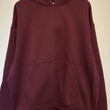 Felpa con cappuccio rosso bordeaux