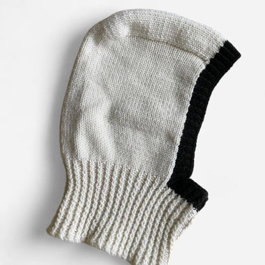 Strick Balaclava in Schwarz/ Weiss