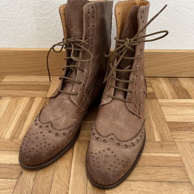 Stivaletti stringati in pelle L‘Idea