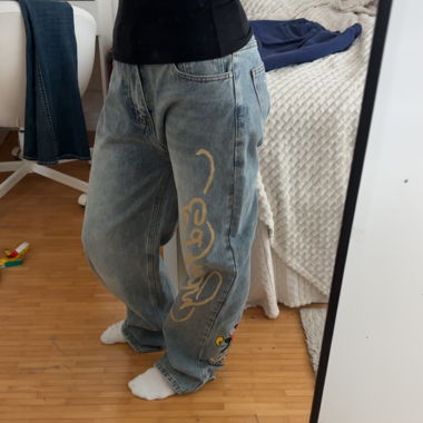 Ed Hardy Wide leg Jeans light blue 