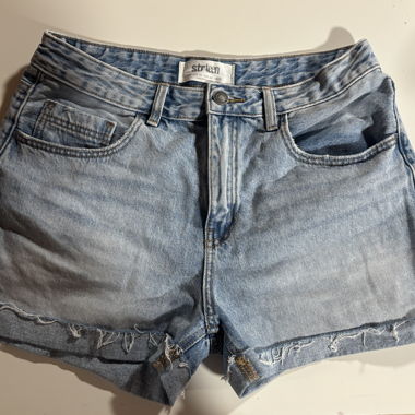 shorts in denim str teen azzurro chiaro