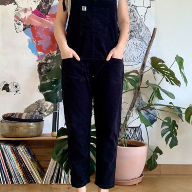 Black corduroy dungarees LUCY&YAK