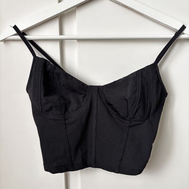 Top bustier nero