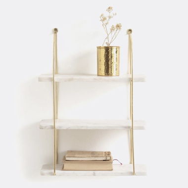 Marble / Brass Wall Shelf
