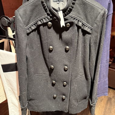 Manteau noir en laine