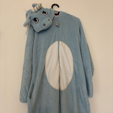 Tutina in pile con unicorno